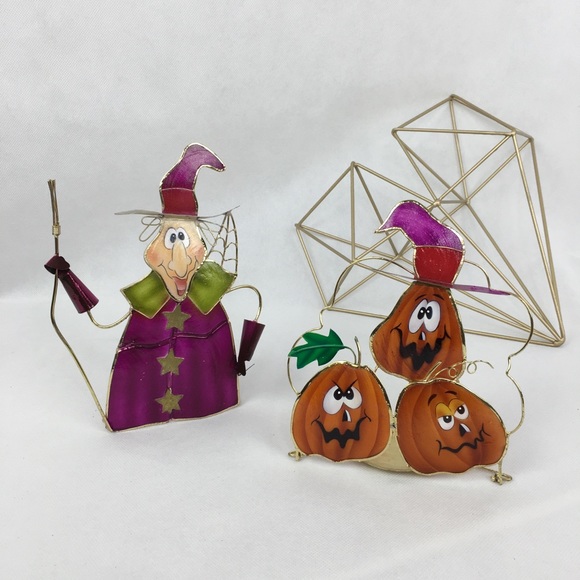 Other - Capiz Shell Witch & Jack O'Lantern Tealight Holder